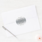 25th Wedding Anniversary Favor Silver 25 Years Classic Round Sticker