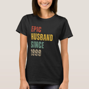 25th Wedding Anniversary for Him Since 1999 Vintag T-Shirt