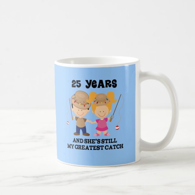 25th Wedding Anniversary Gift For Him Coffee Mug (Right)