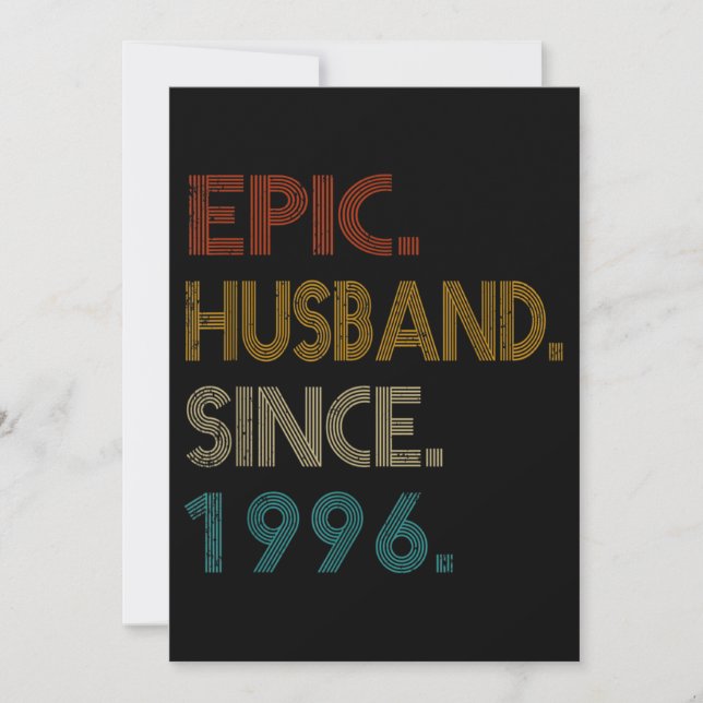 25th Wedding Anniversary Gift Him Epic Husband Invitation (Front)