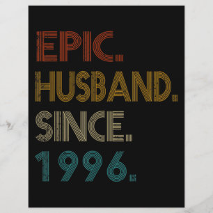 25th Wedding Anniversary Gift Him Epic Husband Letterhead