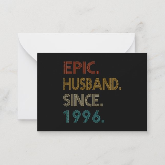 25th Wedding Anniversary Gift Him Epic Husband Note Card (Front)