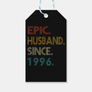 25th Wedding Anniversary Gift Him Epic Husband Tags