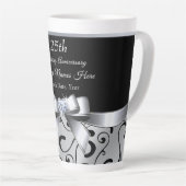 25th Wedding Anniversary Gift Ideas for Friends Latte Mug (Right Angle)