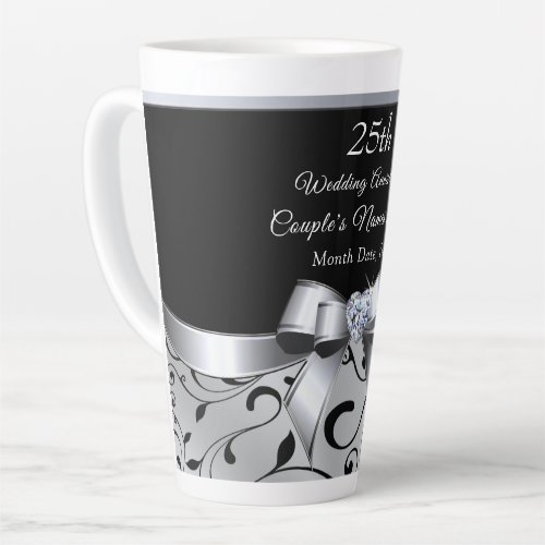 25th Wedding Anniversary Gift Ideas for Friends Latte Mug