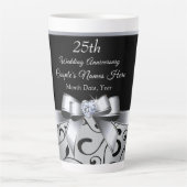 25th Wedding Anniversary Gift Ideas for Friends Latte Mug (Front)