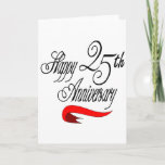 25th Wedding Anniversary Gifts Card