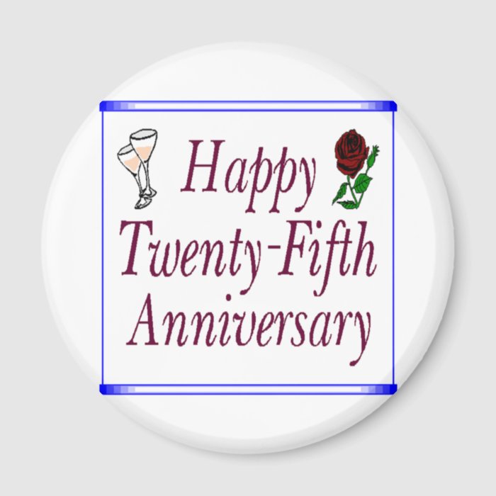 25th Wedding Anniversary Gifts Refrigerator Magnets