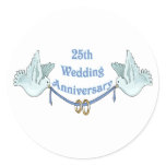 25th wedding anniversary gifts t classic round sticker