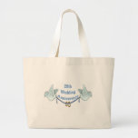 25th wedding anniversary gifts w large tote bag