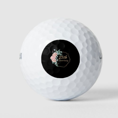 25th Wedding Anniversary Golf Balls