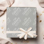 25th Wedding Anniversary - Gray Background Wrapping Paper<br><div class="desc">If you need a different year - other than 25,  please contact me. Traditional Gray and Silver with White - Perfect gift for parents or grandparents. A keepsake that you can customize.</div>