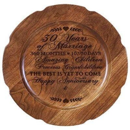 25th Wedding Anniversary Hearts Bamboo Cake Stand