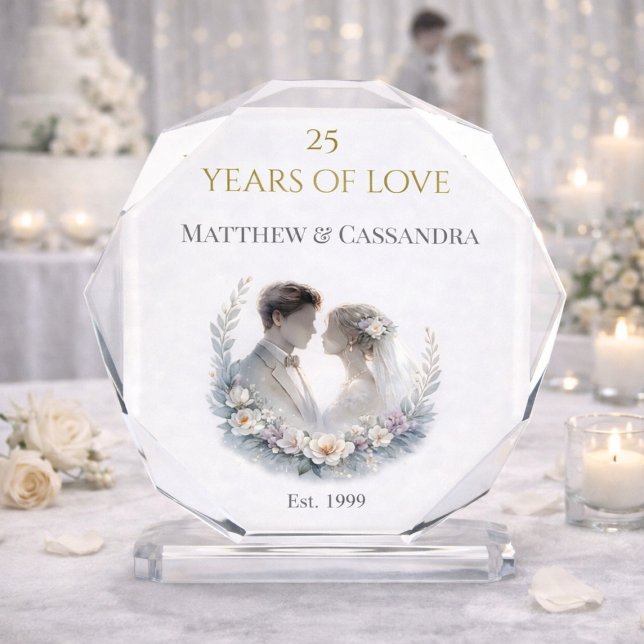 25th Wedding Anniversary Heirloom Celebration Acrylic Award (Creator Uploaded)