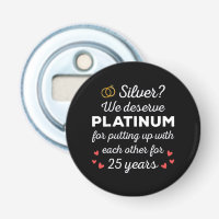 25th Wedding Anniversary I - Silver Funny Couple