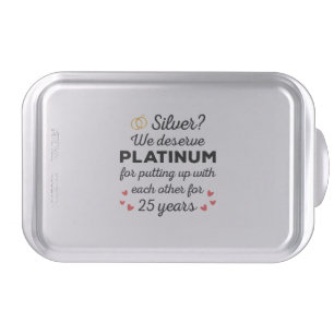 25th Wedding Anniversary I - Silver Funny Couple Cake Pan