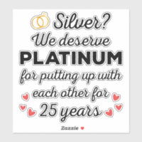 25th Wedding Anniversary I - Silver Funny Couple