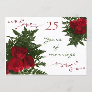 25th Wedding Anniversary Invitation
