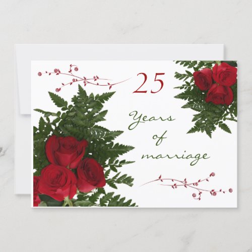 25th Wedding Anniversary Invitation