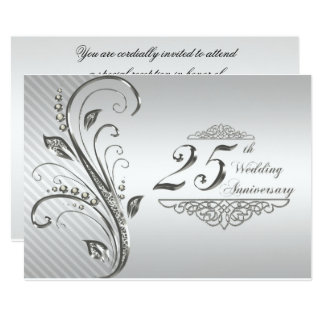 Silver Jubilee Wedding Anniversary Invitation Cards India Related Image For Personalized 25th Wedding Anniversary Invitations