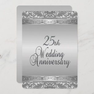 25th Wedding Anniversary Invitation