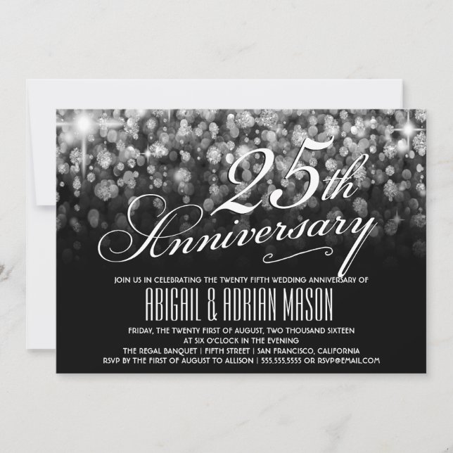 25th Wedding Anniversary Invitation (Front)