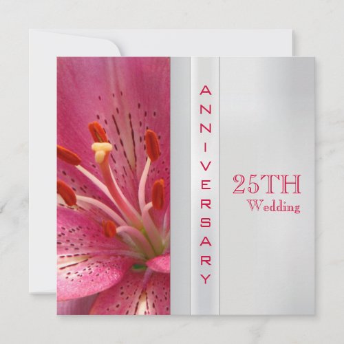 25th Wedding Anniversary Invitation