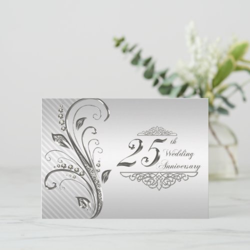 25th Wedding Anniversary Invitation