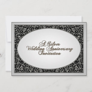 25th Wedding Anniversary Invitation Card