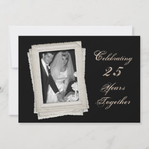25th Wedding Anniversary Invitation - Photo Insert