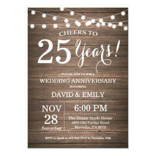 25 Years Of Marriage Invitations | Zazzle