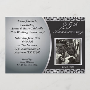 25th Wedding Anniversary Invitations
