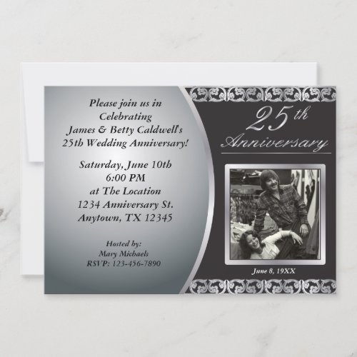 25th Wedding Anniversary Invitations