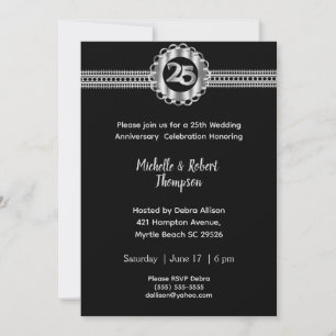 25th Wedding Anniversary Invitations