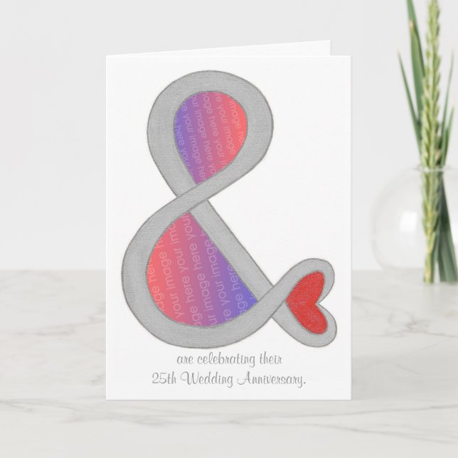 25th Wedding Anniversary Invitations, And & Sign Invitation (Front)