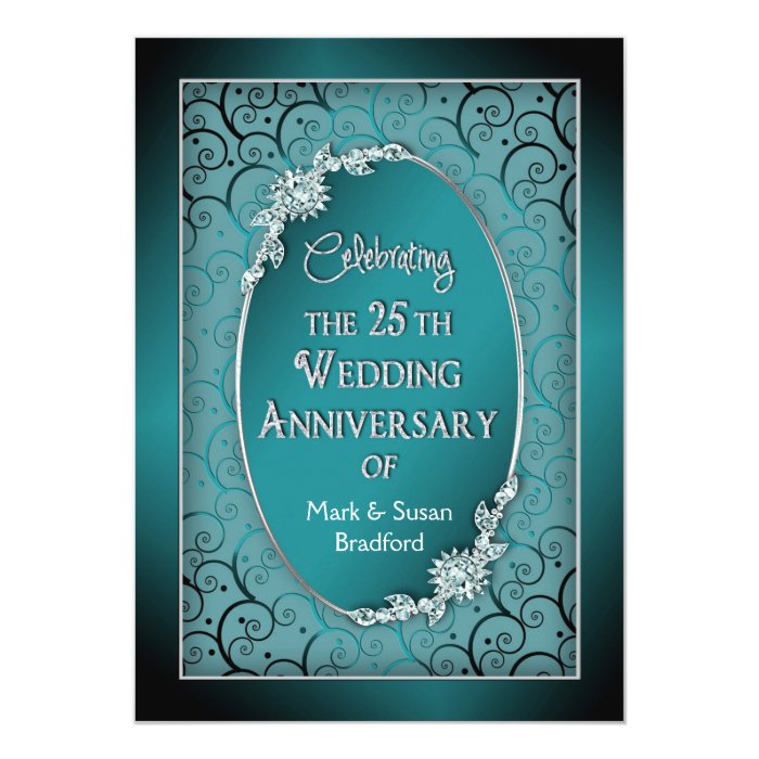 25th wedding anniversary invitation sles 25th wedding anniversary invitations teal blue zazzle 25th wedding anniversary invitation sles 25th wedding anniversary invitations teal blue zazzle