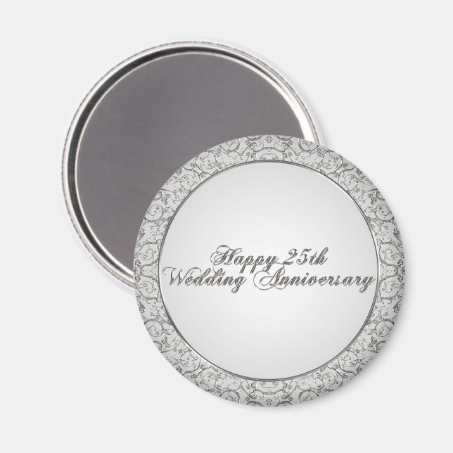 25th Wedding Anniversary Magnet (Front/Back)