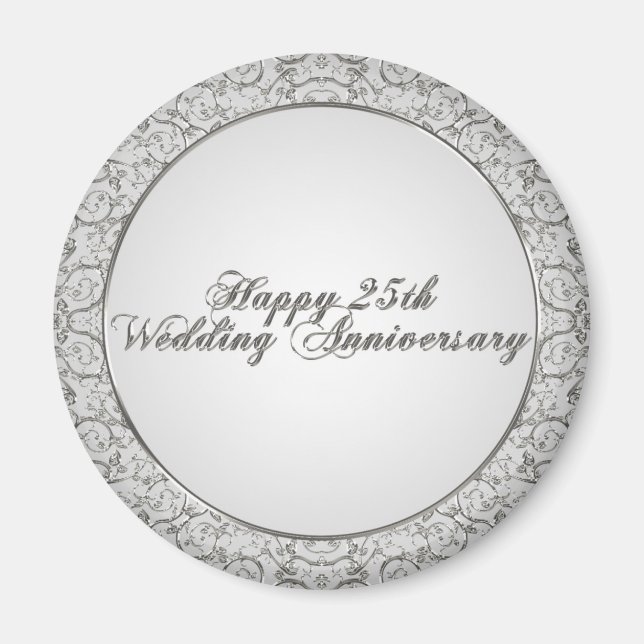 25th Wedding Anniversary Magnet (Front)