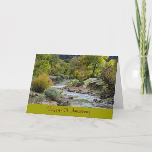 25th Wedding Anniversary Nature Greeting Card