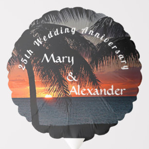 25th Wedding Anniversary Nature Personalize Balloon