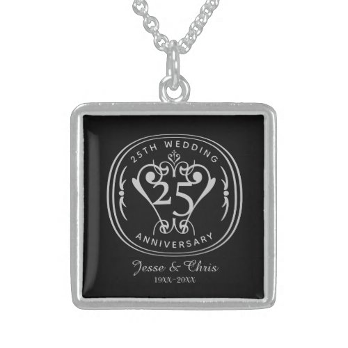 25th Wedding Anniversary Necklace