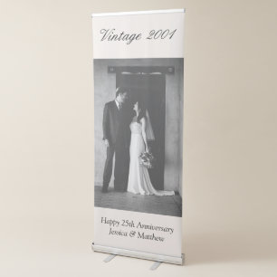 25th Wedding Anniversary Party Banner Custom Photo