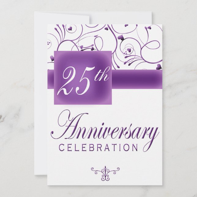 25th Wedding Anniversary Party Invitation (Front)