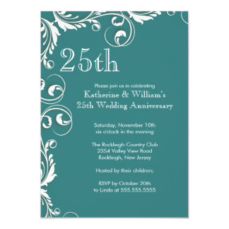 25th Wedding Anniversary Party Invitations