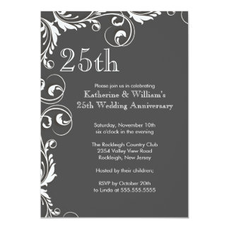 25th Wedding Anniversary Party Invitations