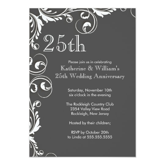25th wedding anniversary party invitations zazzle com