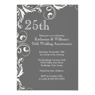 25th Wedding Anniversary Party Invitations