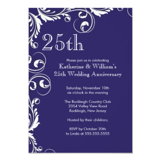 25th Wedding Anniversary Party Invitations