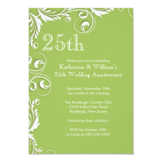 25th Wedding Anniversary Party Invitations