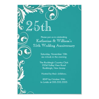 25th Wedding Anniversary Party Invitations
